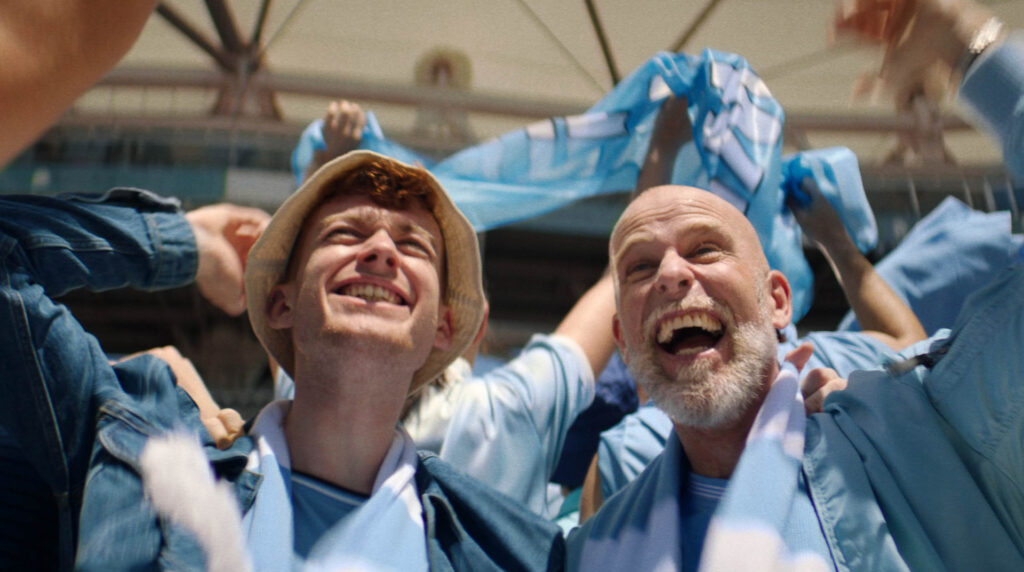 Football fans celebrating