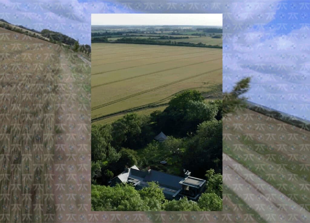 A birds eye view of a house