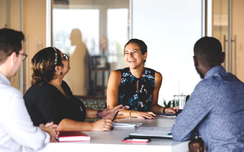 Octagon staff in a meeting